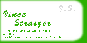 vince straszer business card